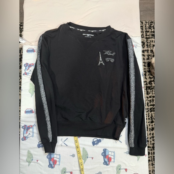 Karl Lagerfeld Black Sweater with Silver Details - Picture 2 of 6